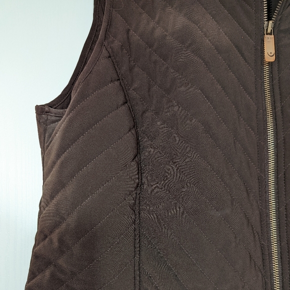 Zenergy by CHICO'S Brown Quited Vest, Chico's Size 2 - Picture 2 of 7